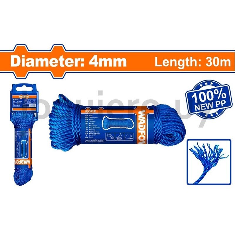 Cuerda 4mm x 30m polipropileno.