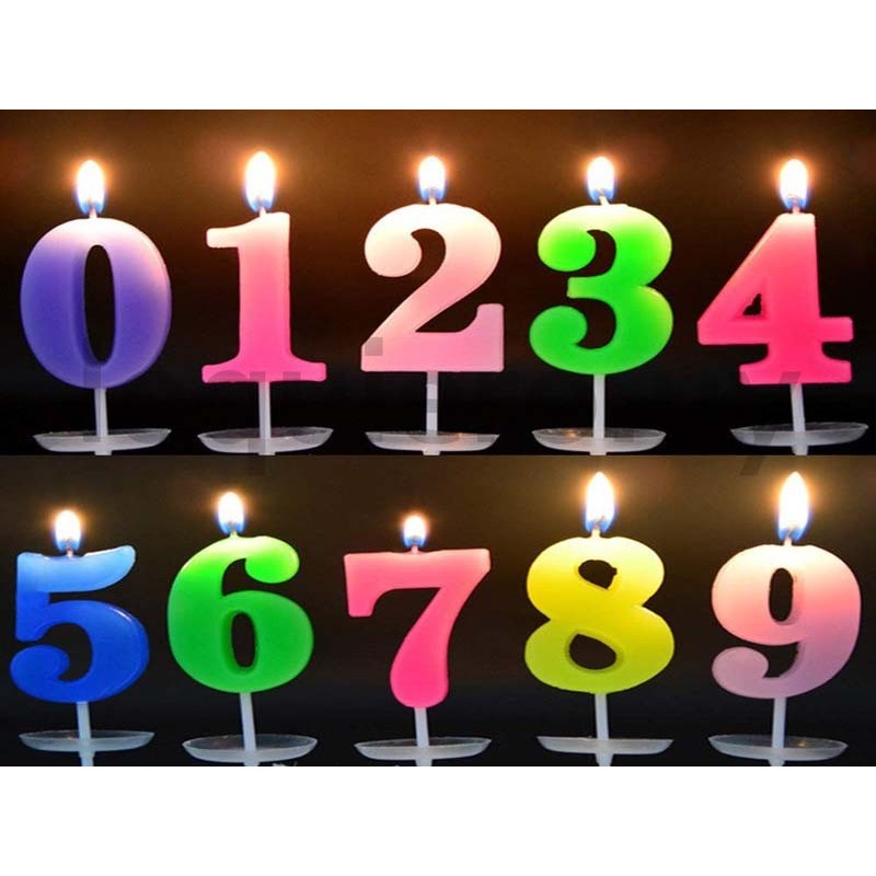 Vela 10 números cumpleaños    .