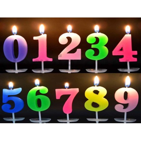 Vela 10 números cumpleaños    .
