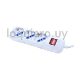 Alargue 3 schuko c/llave 5m.  .