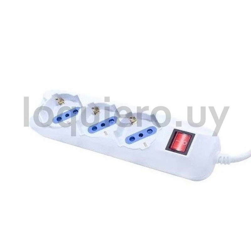 Alargue 3 schuko c/llave 5m.  .