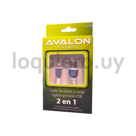 Cable USB 2 en 1 Micro/Apple  .