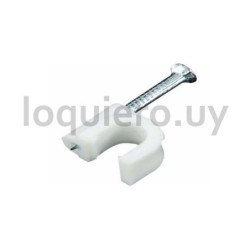 Grapa curva 9mm blanca        .