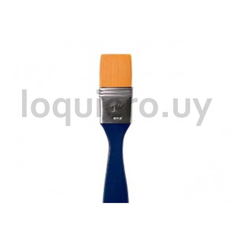 Pincel 1'' mango azul         .