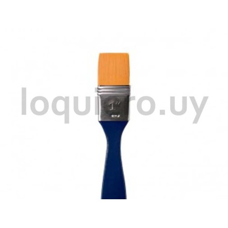 Pincel 1'' mango azul         .