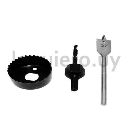 Kit 3pz p/ instalar cerradura .