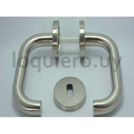 Manija acero inox. CL-07 recto.