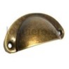 Tirador tipo conchilla bronce .