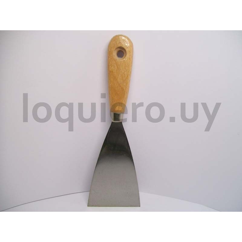 Espátula 3'' Metal mango mader.