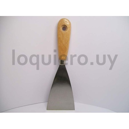 Espátula 3'' Metal mango mader.