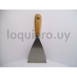 Espátula 4'' Metal mango mader.