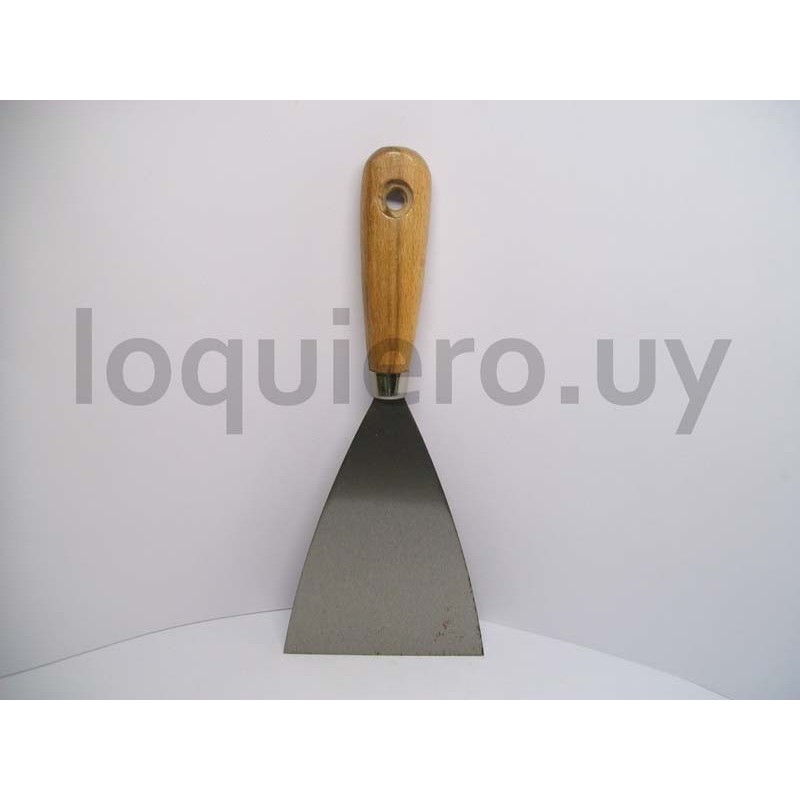 Espátula 4'' Metal mango mader.