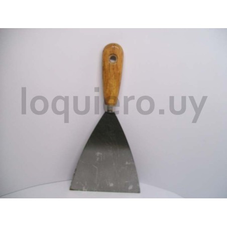 Espátula 6'' Metal mango mader.