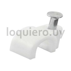 Grapa curva 6mm blanca x 100u..