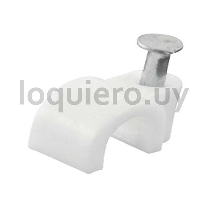 Grapa curva 6mm blanca x 100u..