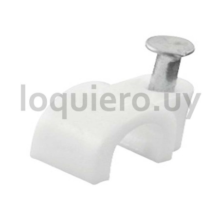 Grapa curva 6mm blanca x 100u..