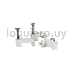 Grapa recta 8mm blanca x 100u..