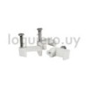 Grapa recta 8mm blanca x 100u..