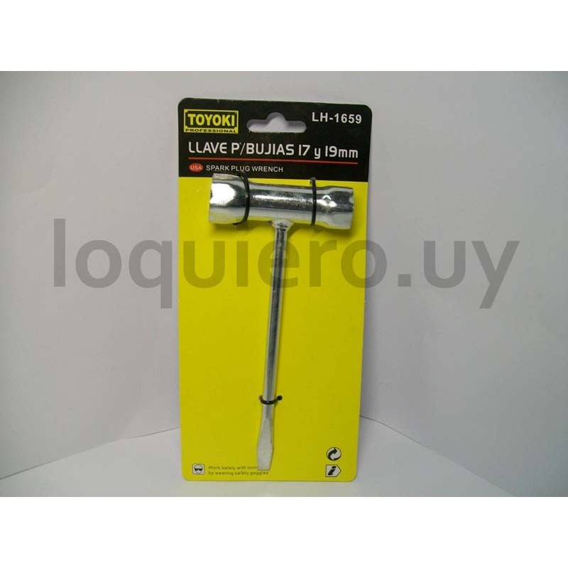 Llave bujías 17 - 19 mm       .
