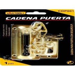 Cadena para puerta dorada     .