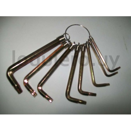 Juego llave torx 8u           .