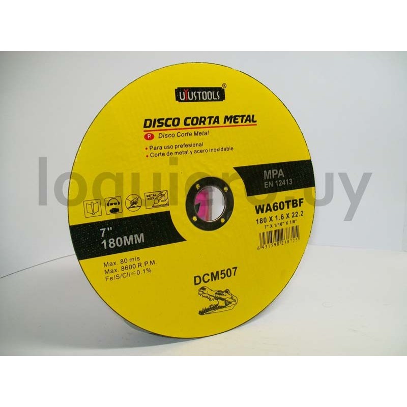 Disco corte metal 7 x 1,6mm  ."