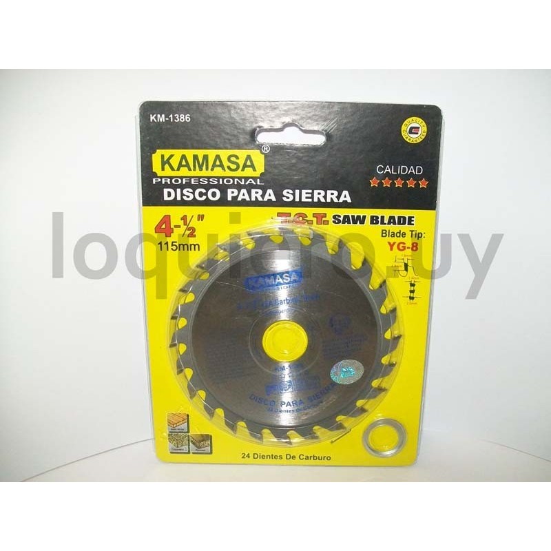 Disco corte madera 4 1/2 24D  .