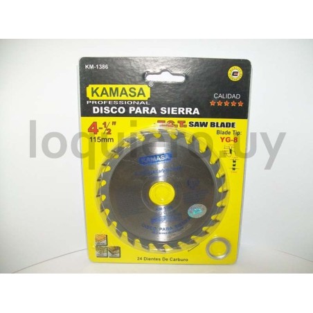 Disco corte madera 4 1/2 24D  .