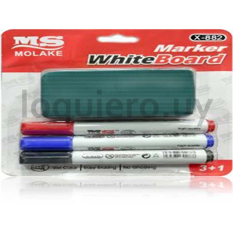 Marcador pizarra x 3. colores .