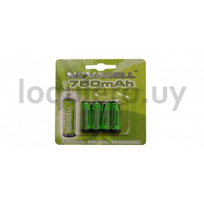 Pila AAA recargable x 4unid.  .