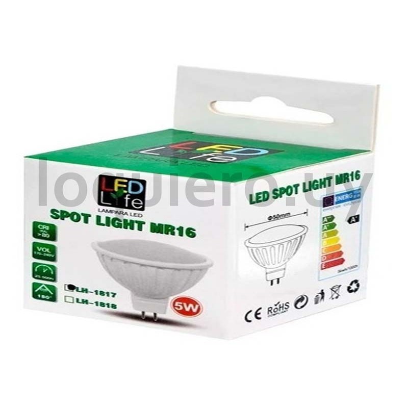 Dicroica LED MR16 6W 6500K    .