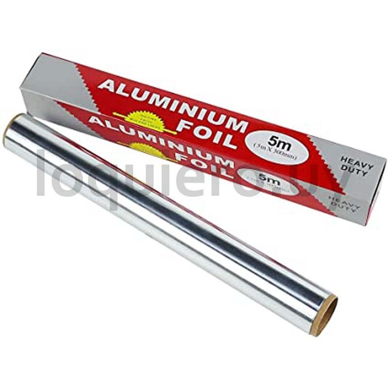 Papel aluminio 5mts. x 30cm   .