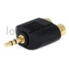 Adaptador 2RCA 1 Plug stereo  .