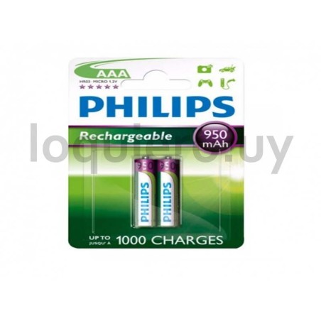 Pilas AA Philips recargables  .