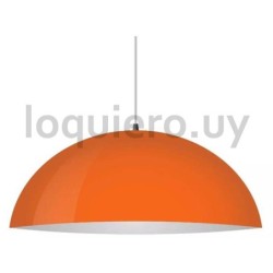Lámpara de colgar anaranjada  .