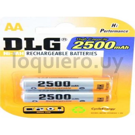 Pila AA recargable x2u        .
