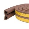 Burlete PVC marrón tipo D x m..