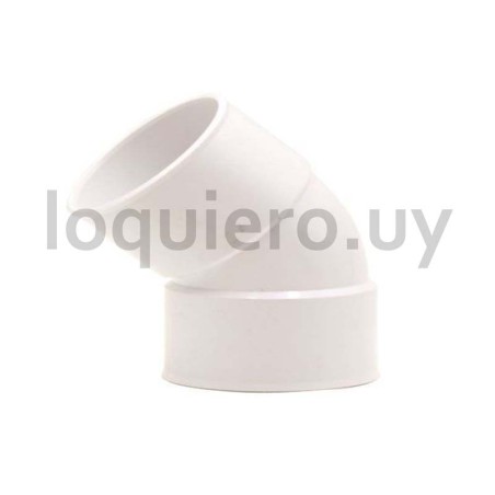 Codo PVC 63mm HH 45           .