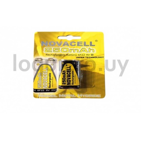 Batería 9V 170mAh Recargable  .