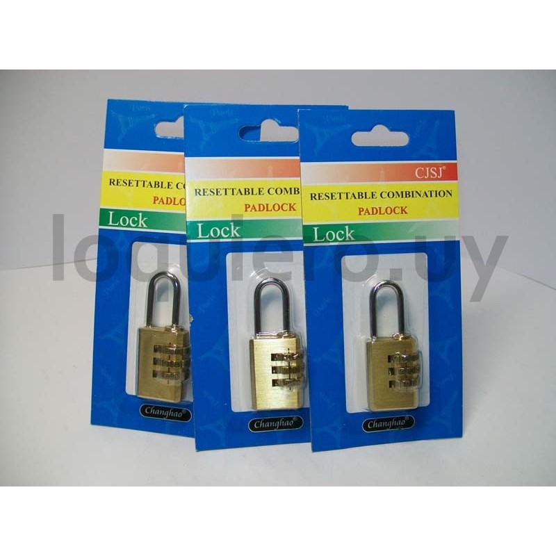 Candado combinac. bronce 20mm .