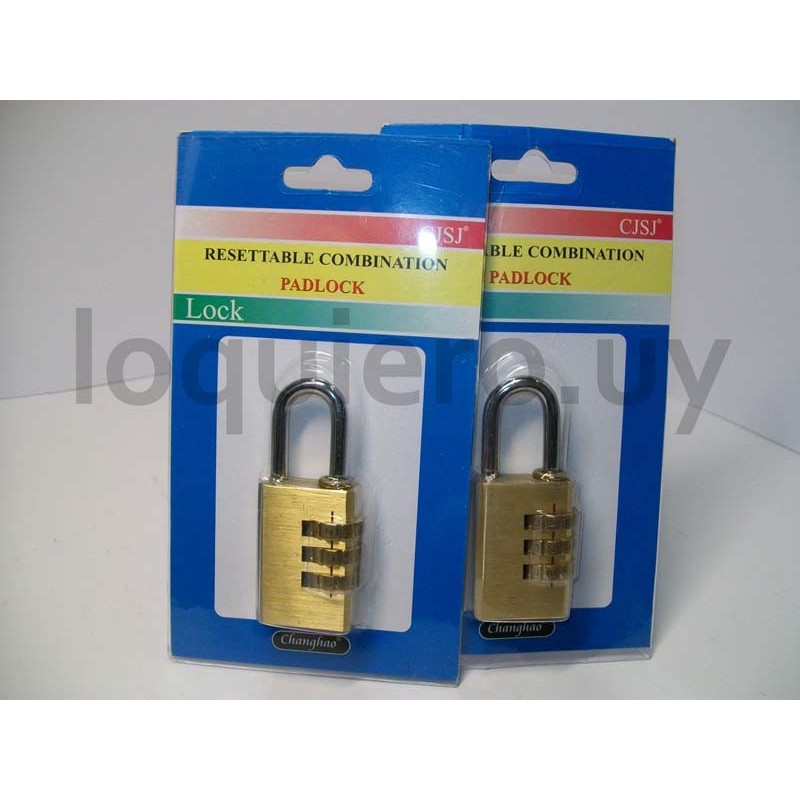 Candado combinac. bronce 30mm .
