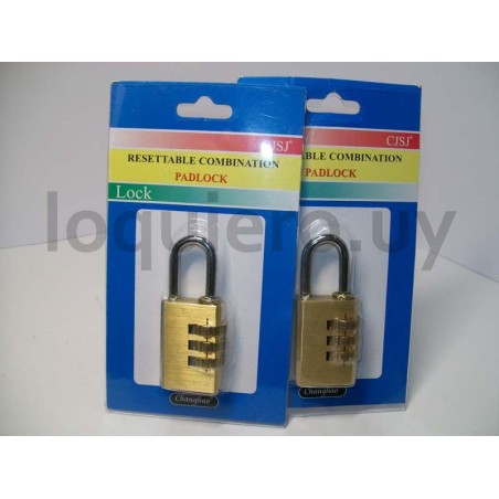 Candado combinac. bronce 30mm .