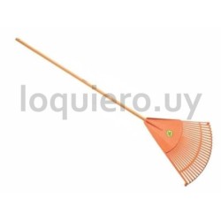 Escobilla jardín naranja plast.