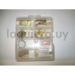 Set ganchos cuadros           .