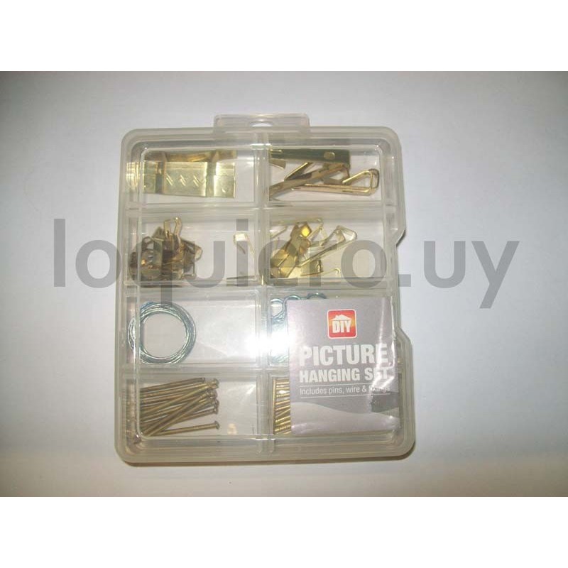 Set ganchos cuadros           .
