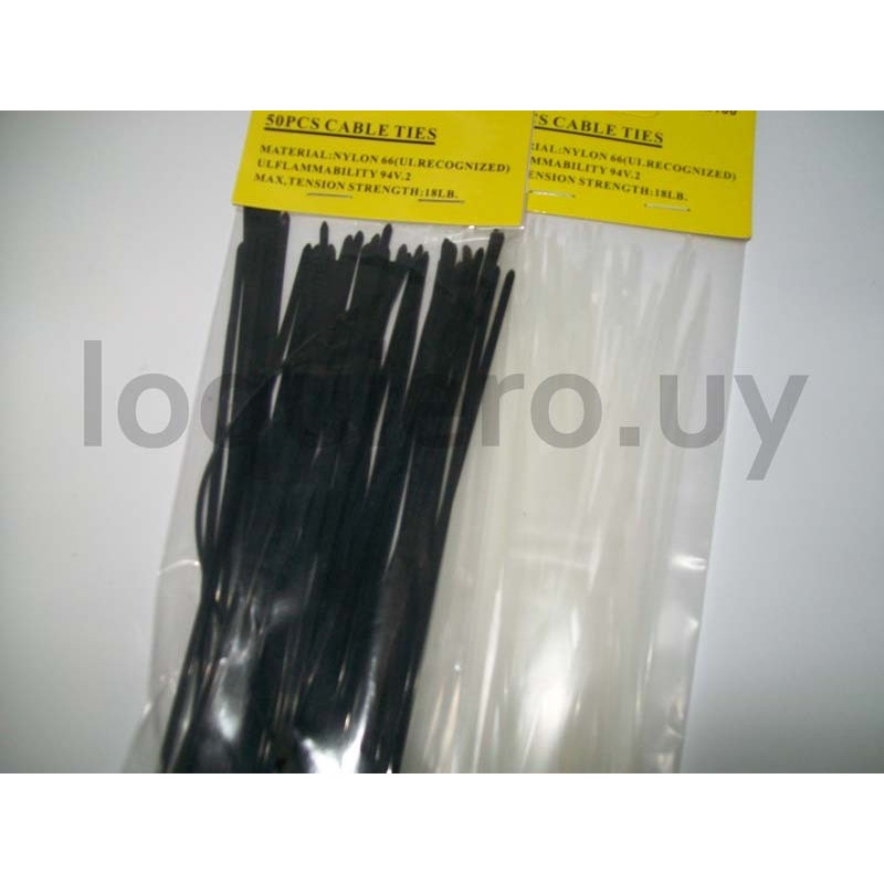 Sunchos 4.8 x 200 50u negro   .