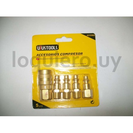 Acople 5pz compresor bronce   .