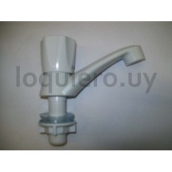 Canilla lavatorio blanca plast.