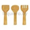 Set de 3 utensillos de madera .