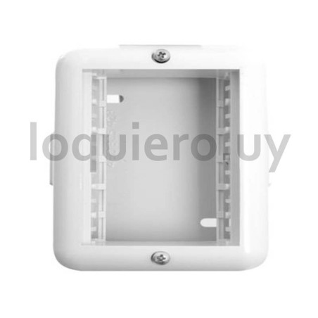 Caja exterior 3 módulos blanco.